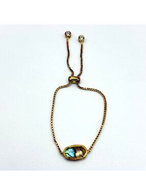 Kendra Scott Gold-Tone Adjustable Bracelet With Crystal Accents